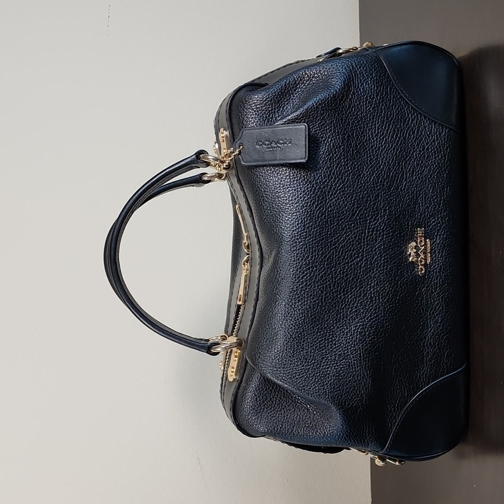 Coach Black Leather Lane Satchel- Gorgeous Purse - Excellent Condition